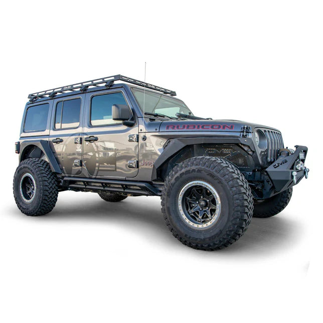 DV8 Offroad Black Steel Roof Rack Gutter Rail Mount Clamp-On Fit