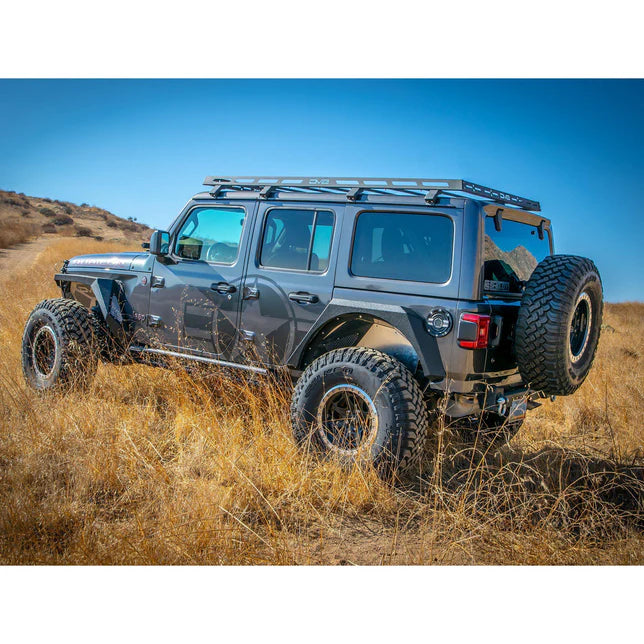 DV8 Offroad Black Steel Roof Rack Gutter Rail Mount Clamp-On Fit