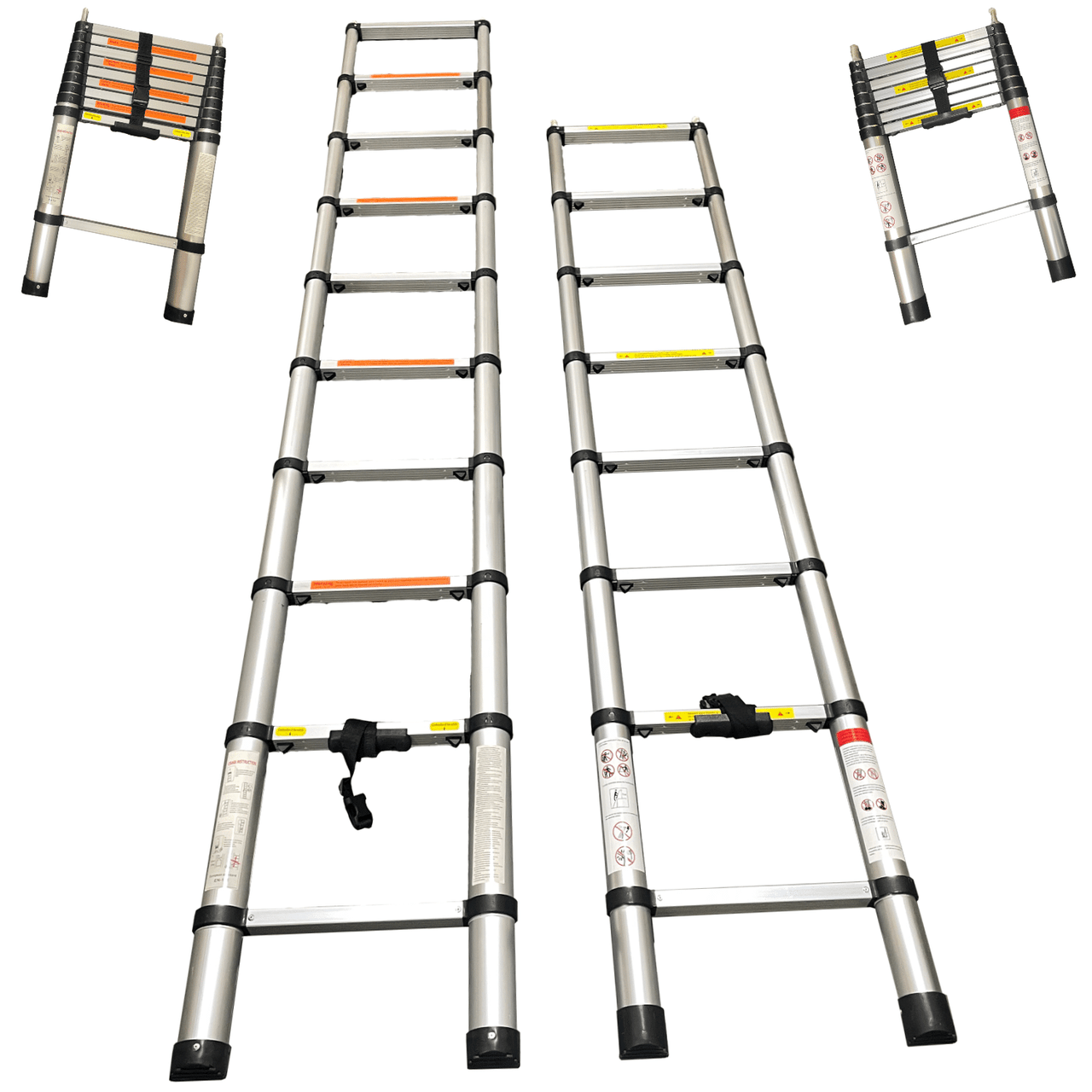 23ZERO Telescoping Ladder 9'5" (2.9M) for Roof Top Tents - Lightweight Aluminum Ladder for Pickup Trucks, SUVs & Vans