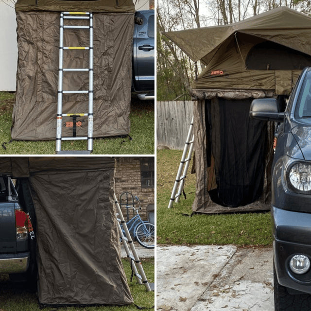 23ZERO Breezeway 62 Short Olive Annex Rooftop Tent for Pickup Trucks, SUVs & Crossovers - Additional Shelter for Roof Top Tent