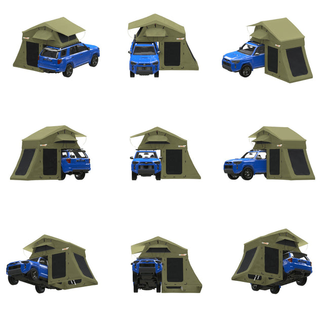 23ZERO Walkabout 87 Short Olive Annex Rooftop Tent for Pickup Trucks, SUVs & Crossovers -Additional Shelter for Rooftop Tent