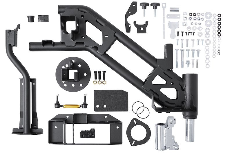 ARB Tailgate-Mounted Spare Tire Carrier Fits 2007-2018 Jeep Wrangler JK - Direct Fit for Up to 37 Inch Tires, Textured Black Steel