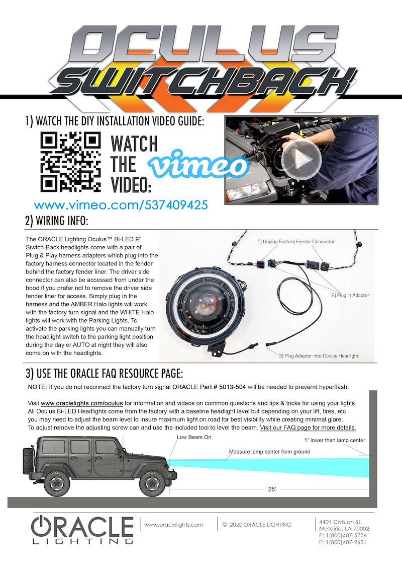 Oracle Oculus LED Headlights with DRL 36W 4800 Lumens 5500K