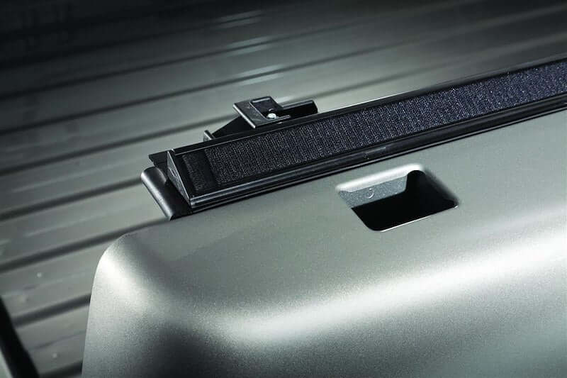 Close-up of TruXedo Velcro kit for pickup truck tonneau cover replacement, showing sleek design and durability.