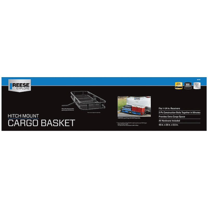Reese Cargo Carrier - Fits 1-1/4" Receiver, Non-Folding, Bolt-Together