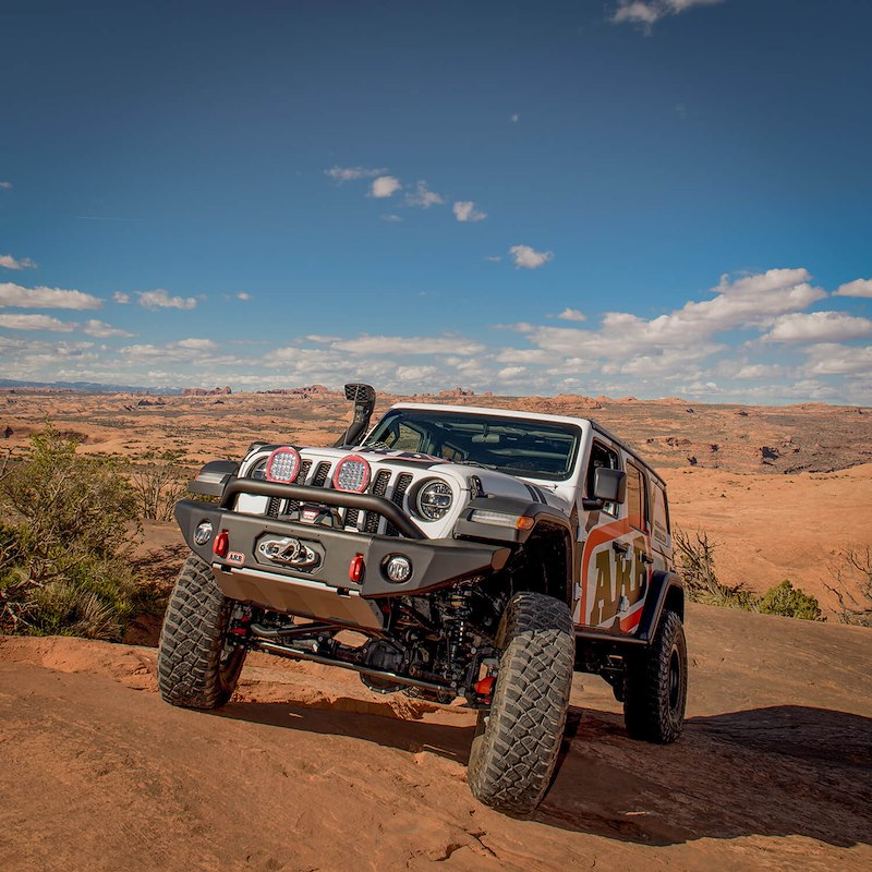 ARB Deluxe Bar Front Bumper for SUV – Fits 2018-2025 Jeep Wrangler JL / 2020-2025 Gladiator JT – Black Steel, With Grille Guard, Winch & D-Ring Mounts (1PC)