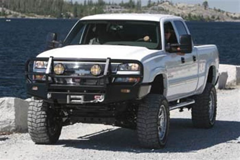 ARB Deluxe Bar Front Bumper for Truck – Fits 2003-2007 Chevrolet Silverado / Avalanche – Black Steel, With Grille Guard, Winch & Tow Mounts (1PC)