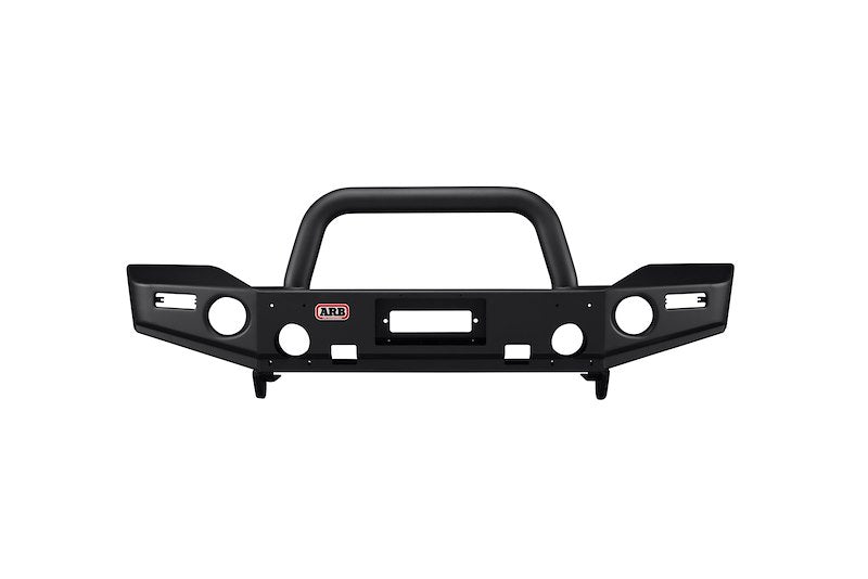 ARB Deluxe Bar Front Bumper for SUV – Fits 2007-2018 Jeep Wrangler JK – Black Steel, With Grille Guard, Winch & Tow Hook Mounts (1PC)