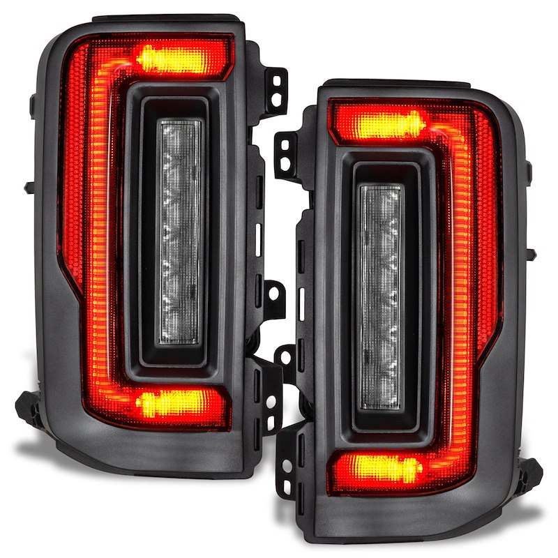 Oracle LED Tail Lights Clear Lens Black Housing Red Bulb Flush Mount