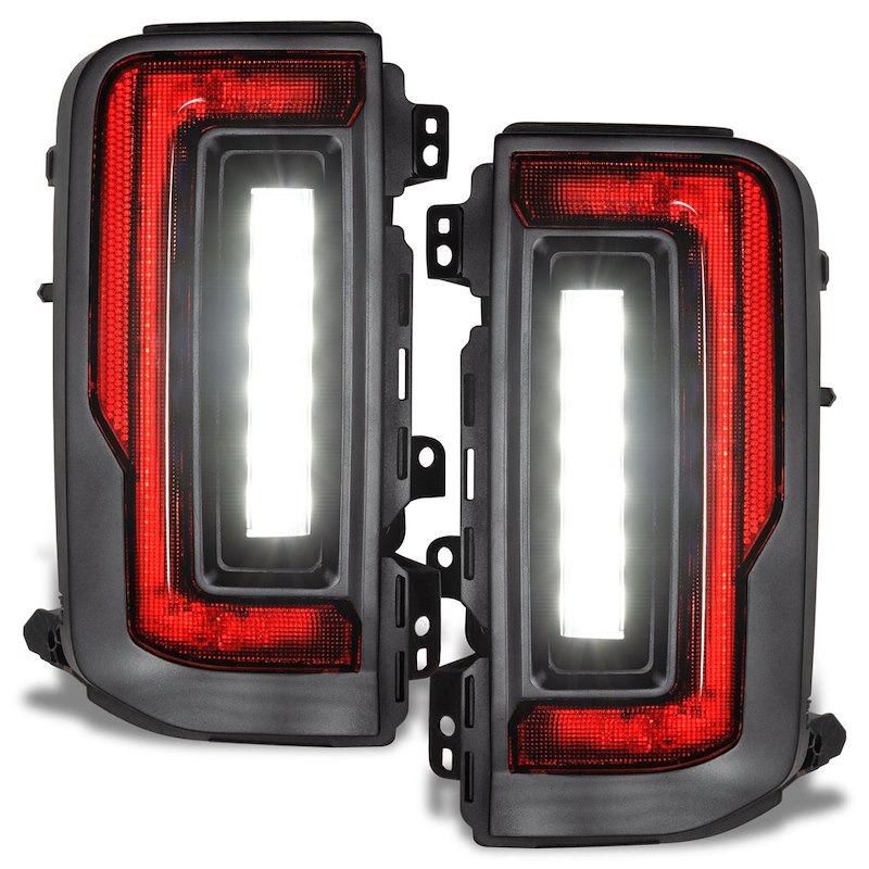 Oracle LED Tail Lights Clear Lens Black Housing Red Bulb Flush Mount