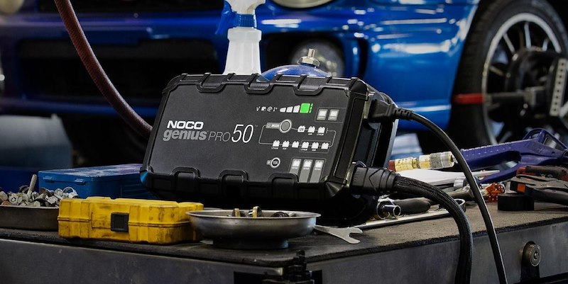 NOCO Battery Charger Genius PRO for 6V, 12V & 24V Lead-Acid and Lithium Batteries - 50A/25A, Fully Automatic - 120-240V AC
