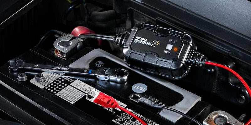 NOCO Battery Charger Direct-Mount for 12V Lead-Acid Batteries - 2A, Fully Automatic - 120-240V AC
