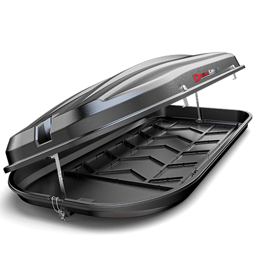 DuraLiner Roof Top Cargo Box for Pickup Trucks & SUVs - Compatible With Vehicles With Cross Bars - High Density Polyethylene (Black, 16 Cubic Feet)