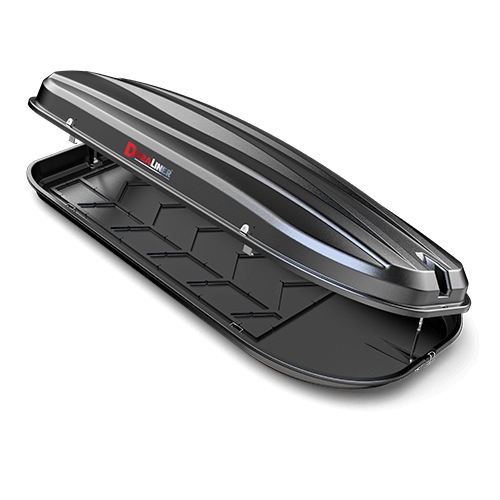 DuraLiner Roof Top Cargo Box for Pickup Trucks & SUVs - Compatible With Vehicles With Cross Bars - High Density Polyethylene (Black, 16 Cubic Feet)