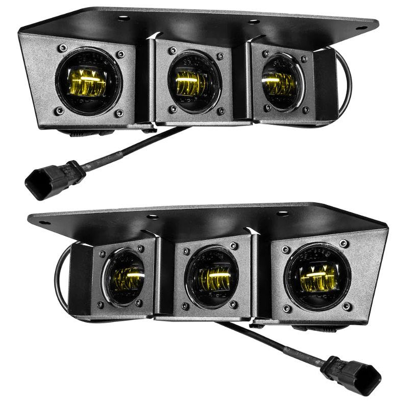 Oracle Rectangular LED Fog Lights 90W Yellow Lens with Relay Harness