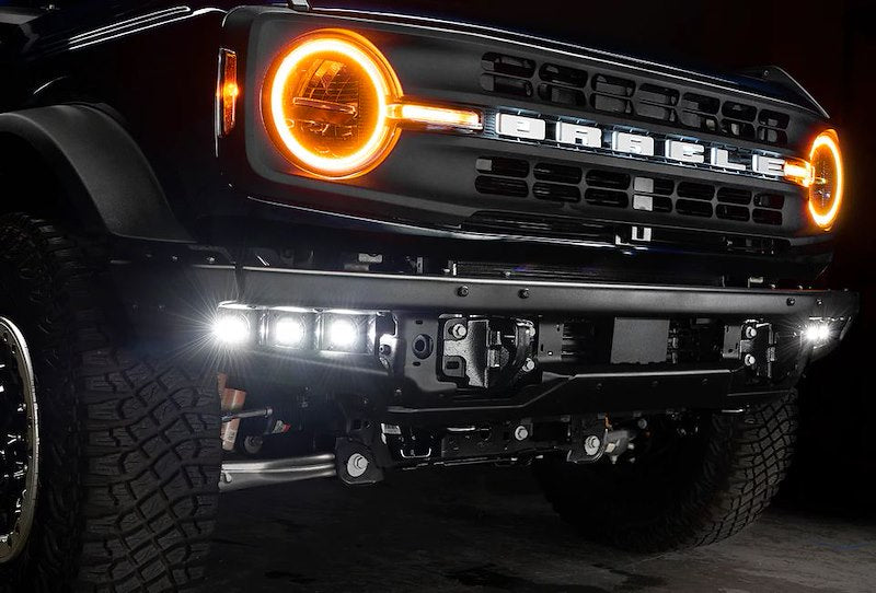 Oracle Rectangular LED Fog Lights 90W Yellow Lens with Relay Harness