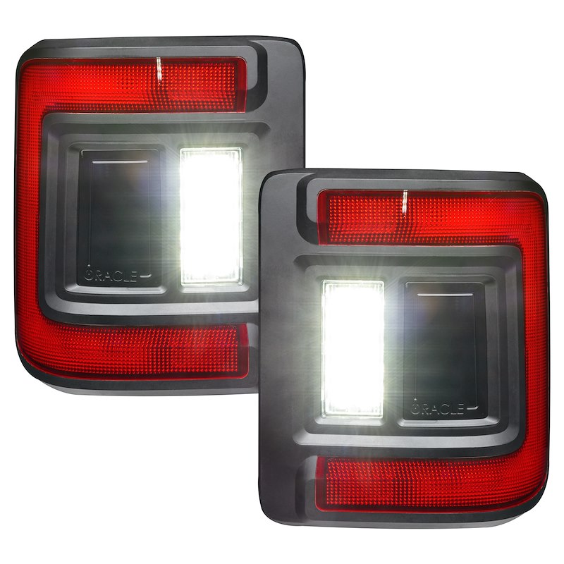 Oracle LED Tail Lights Clear Lens Black Housing Flush Mount Set of 2