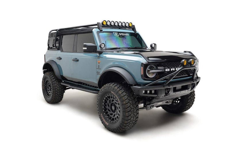 ZROADZ 4-Inch All White LED Kit for Bronco Roof Rack - Includes 8 White Lights with Universal Harness