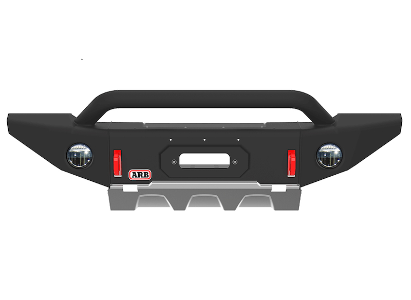 ARB Deluxe Bar Front Bumper for SUV – Fits 2018-2025 Jeep Wrangler JL / 2020-2025 Gladiator JT – Black Steel, With Grille Guard, Winch & D-Ring Mounts (1PC)