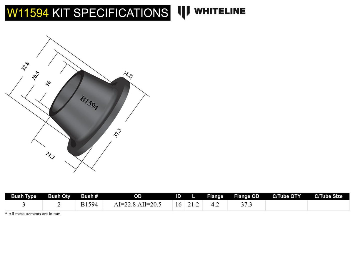 Whiteline Front Steering Idler Bushing