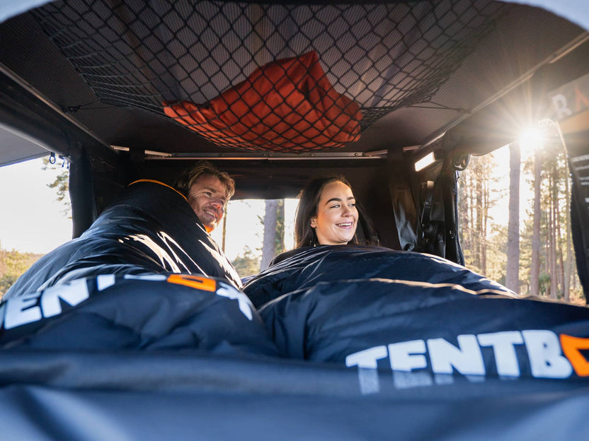 TentBox Classic 2.0 Roof Tent for Cars - All-Season Camping - With Integrated LED Light (Matte Black)