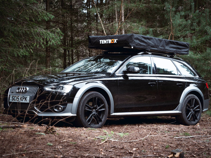 TentBox Lite XL Roof Tent for Cars & SUVs - 4-Person Sleeping Capacity (Slate Grey)