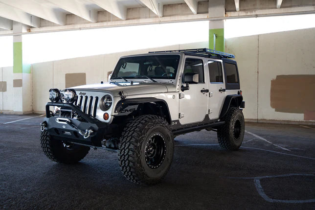 DV8 Offroad Roof Rack for Jeep Wrangler JK Half-Length Fits 2007-2018 Models
