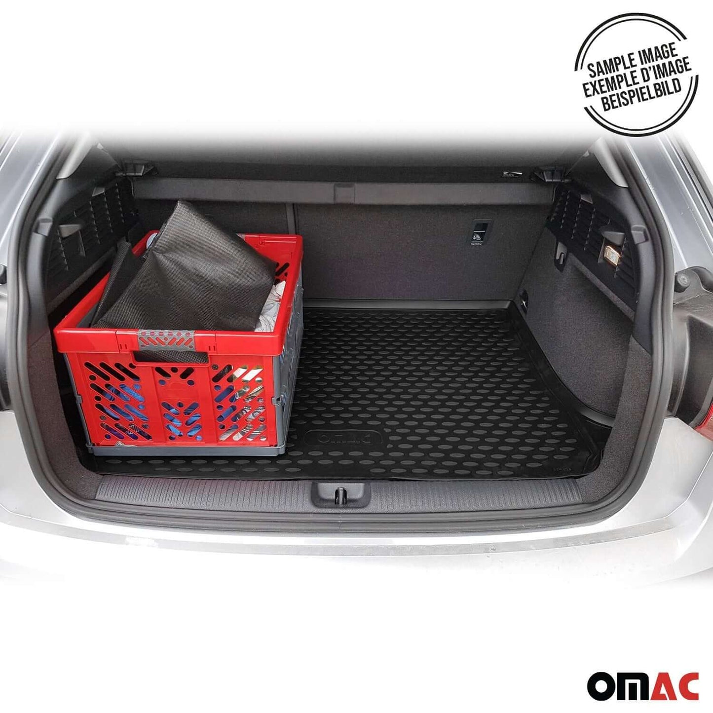 OMAC USA Semi-Custom Fit Cargo Liner Trunk Mat for SUVs – Fits 2010–2015 Lexus RX350 (Black, Waterproof)
