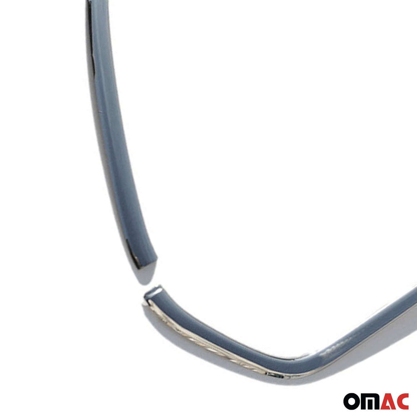 OMAC USA Front Bumper Grill Trim Molding for Vans – Fits 2015–2020 Ford Transit 150/250/350 - 2Pcs (Stainless Steel, Chrome)