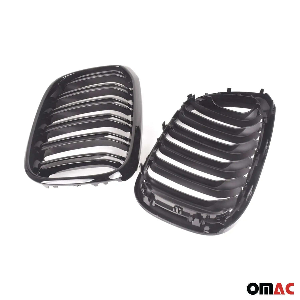 OMAC USA Front Kidney Grille for Cars – Fits 2019–2021 BMW X6 G06 (Gloss Black, 1Pc)