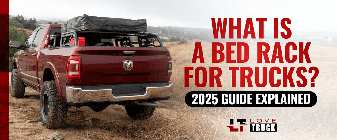 Truck with a bed rack, illustrating features of truck bed racks 2025 for better cargo management.