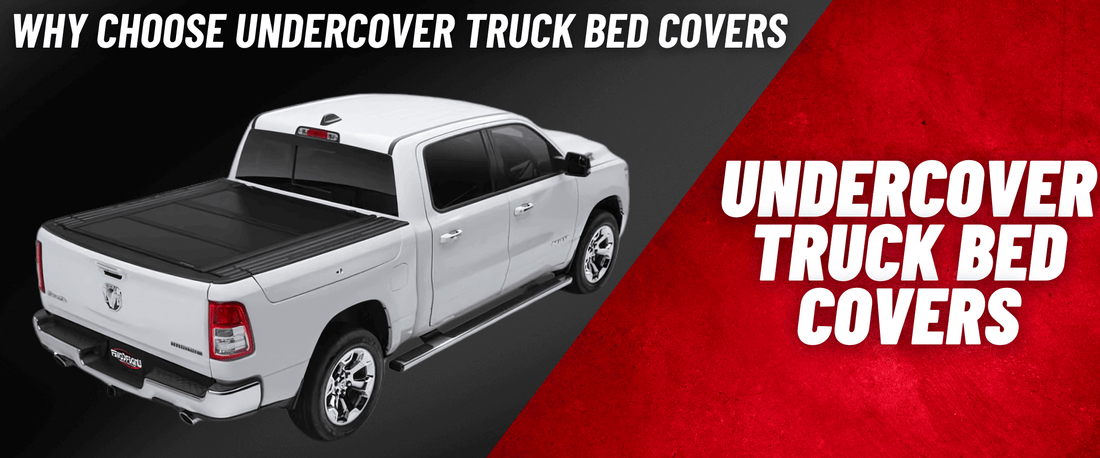 Undercover truck bed covers on a white pickup truck showcasing their sleek design and functionality.