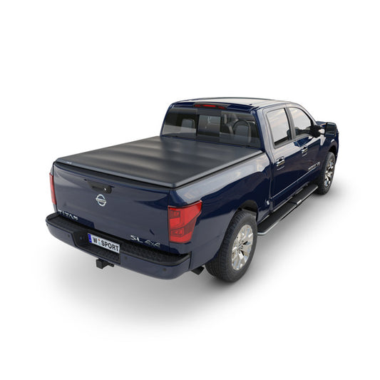 Worksport Vinyl Tri-Fold Tonneau Cover SC3 5'6" Fits 2016-23 Nissan Titan w/Utility Track Brackets Short Bed