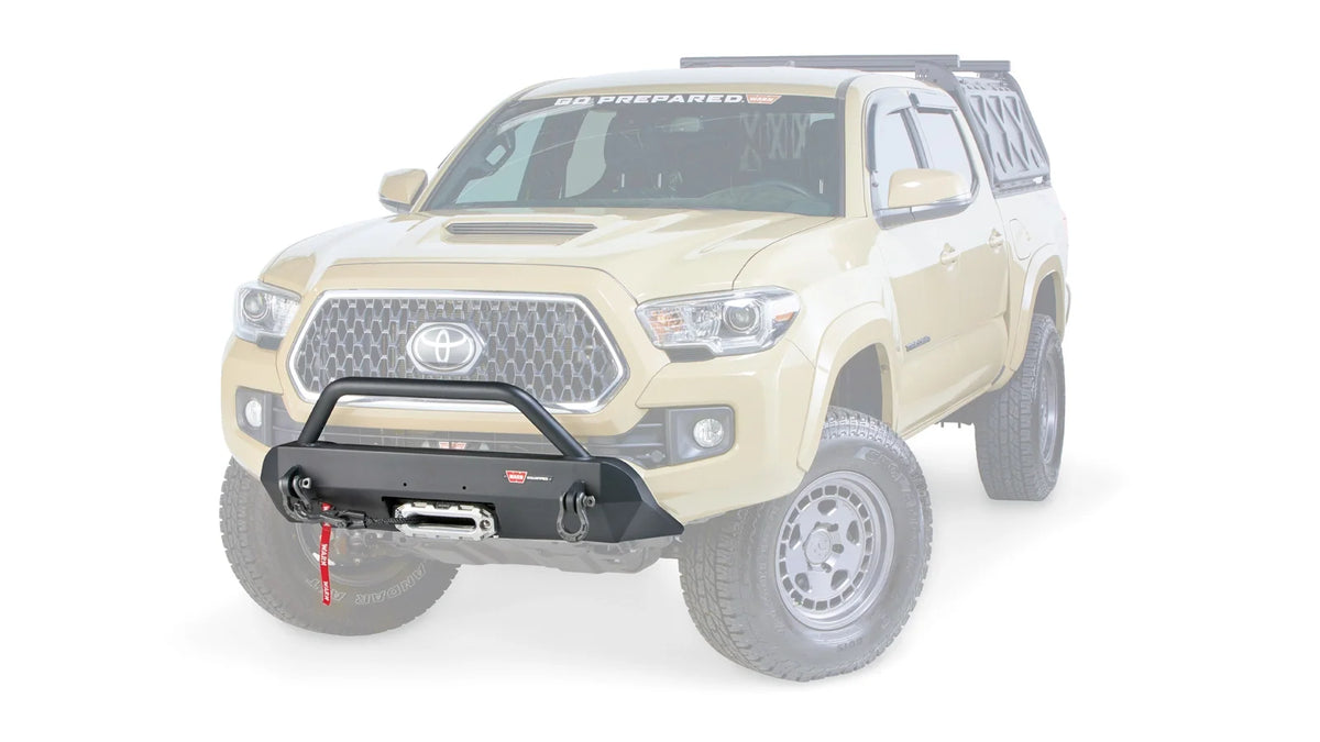 WARN Semi-Hidden Winch Mount with Grille Guard for 2016-2023 Toyota Tacoma