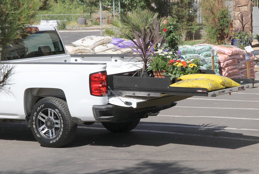 Cargo Glide Bed Slide Polished Aluminum Side Rail 68"x42-1/4" - 2015-23 Full-Size Trucks