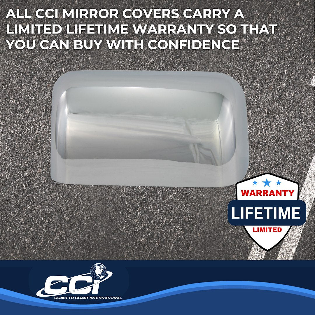 Coast to Coast Ford Superduty 08-16 (Top Half Tow) Mirror Covers, Chrome (CCIMC67409A)