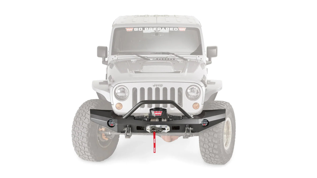 WARN Elite Front Bumper with Grille Guard Tube for 2007-2018 Jeep Wrangler JK