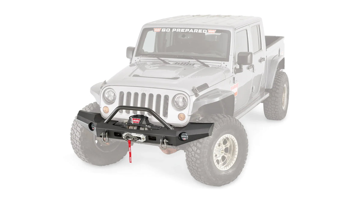 WARN Elite Front Bumper with Grille Guard Tube for 2007-2018 Jeep Wrangler JK