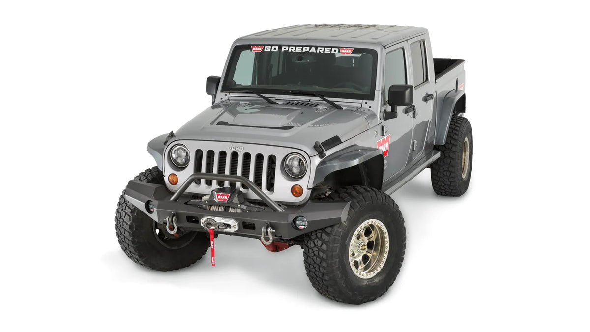 WARN Elite Front Bumper with Grille Guard Tube for 2007-2018 Jeep Wrangler JK