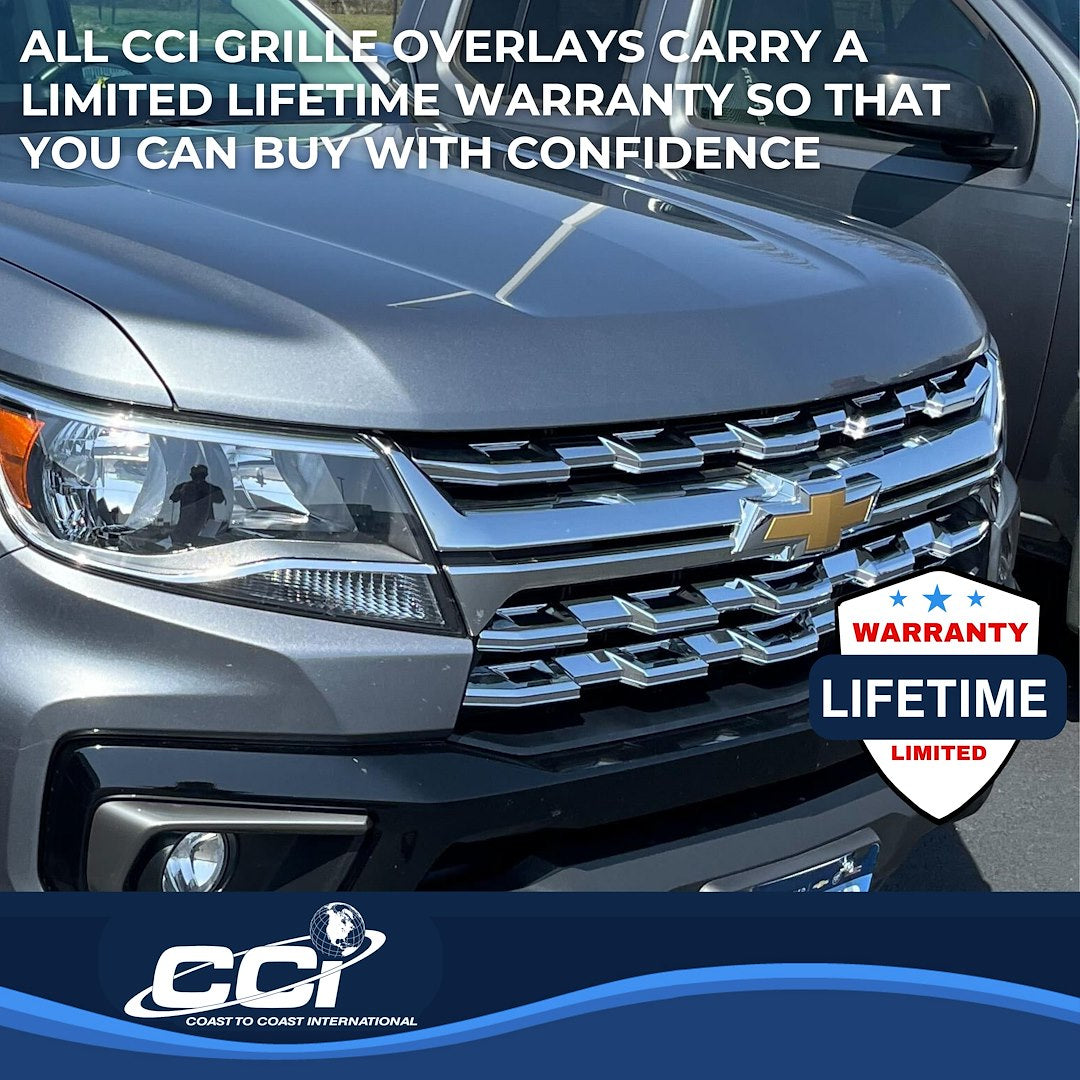 Coast to Coast Chevrolet Colorado 21-22 LT/WT Grille Overlay, Chrome (GI181)