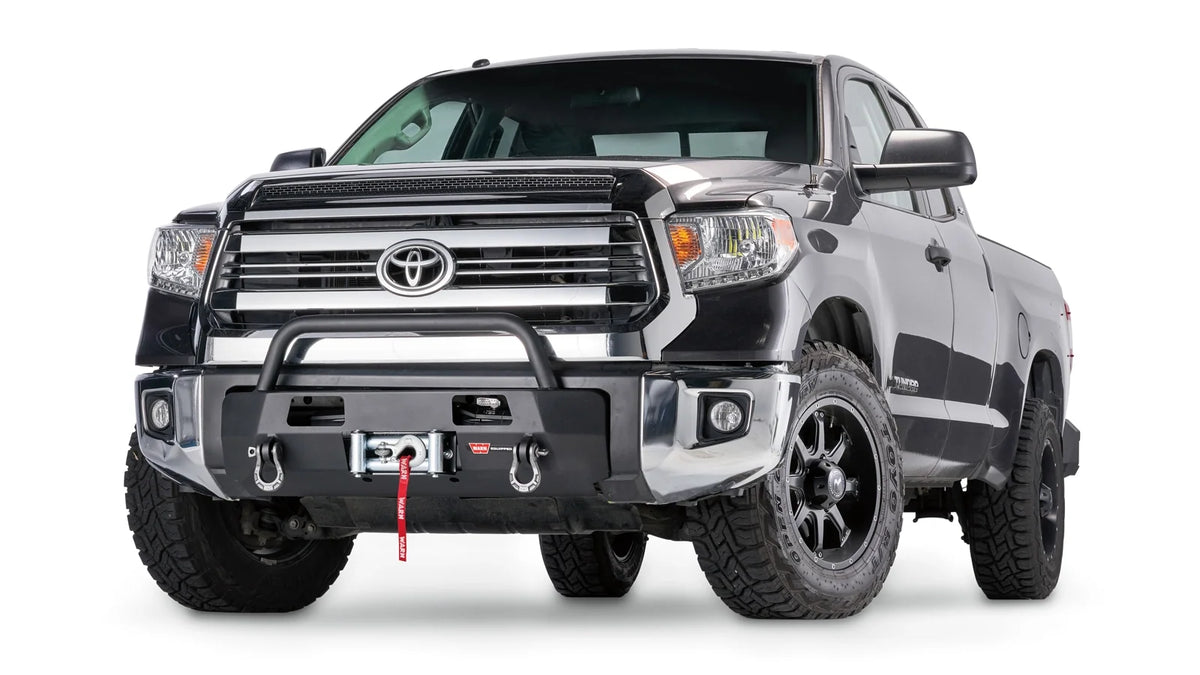 WARN Semi-Hidden Winch Mount with Grille Guard for 2014-2021 Toyota Tundra
