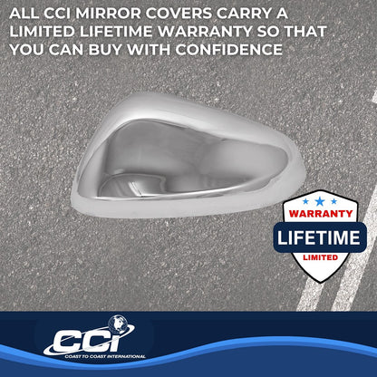 Coast to Coast Chevrolet Trailblazer 21-23 (Top Half w/o Turn Signal) Mirror Covers, Chrome (MC67549)