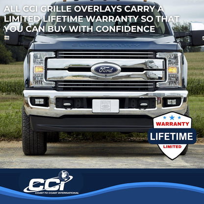 Coast to Coast Ford Superduty 17-19 XL Grille Overlay, Chrome (IWCGI147)