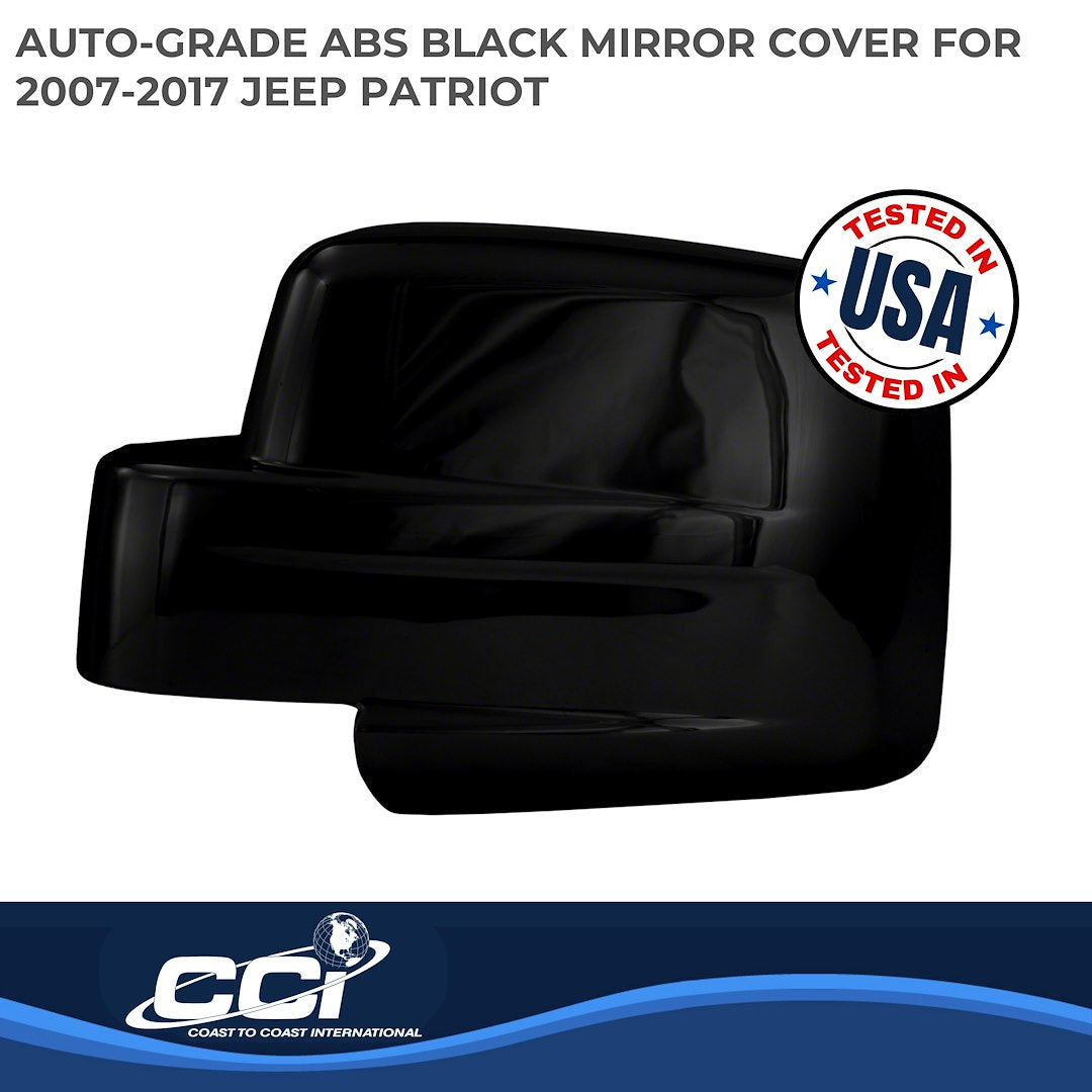 Coast to Coast Jeep Patriot 07-17 (Full w/o Turn Signal) Mirror Covers, Gloss Black (CCIMC67424BK)