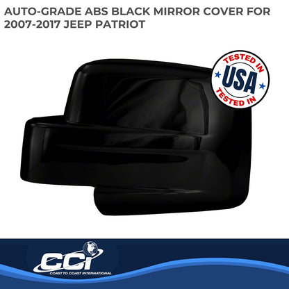 Coast to Coast Jeep Patriot 07-17 (Full w/o Turn Signal) Mirror Covers, Gloss Black (CCIMC67424BK)