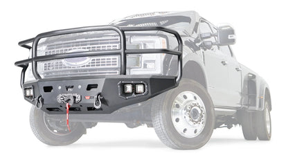 WARN Ascent HD Front Bumper with Full Grille Guard for 2017-2022 Ford F-450/F-550