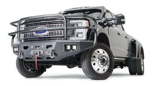 WARN Ascent HD Front Bumper with Full Grille Guard for 2017-2022 Ford F-450/F-550