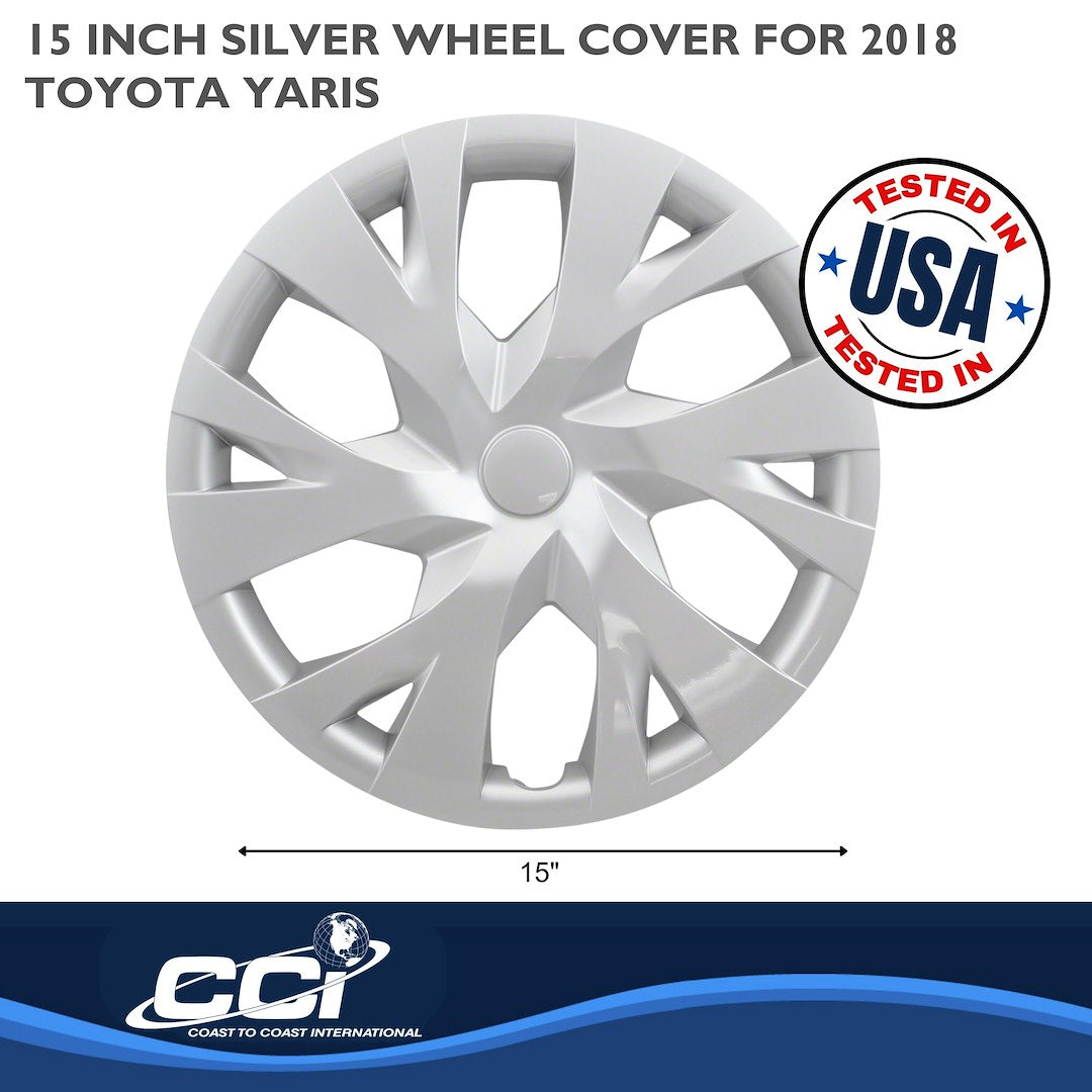 Coast to Coast Universal (15"/ 6 Y Spoke) Wheel Covers, Silver (IWC53315S)