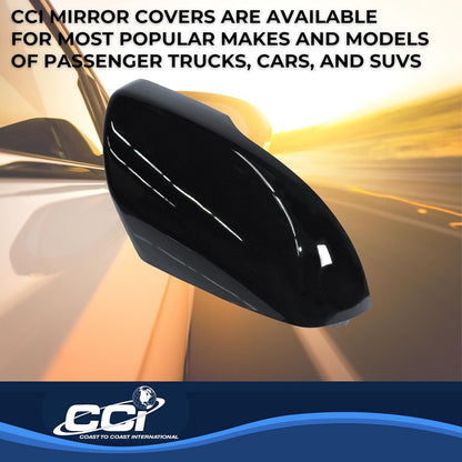 Coast to Coast Ford Edge 15-24 (Top Half) Mirror Covers, Gloss Black (MC67515RBK)