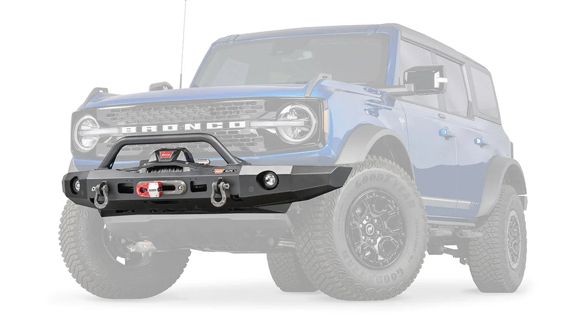 WARN Elite Front Bumper with Prerunner Grille Guard for 2021-2026 Ford Bronco